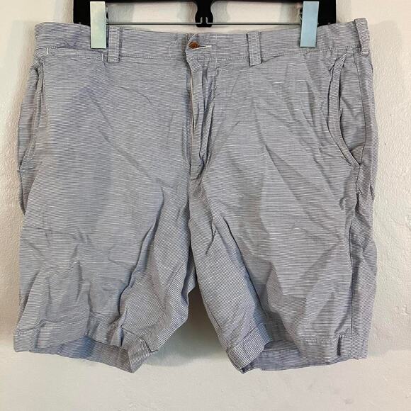 J. Crew‎ Stanton Shorts Brad McNutt Irish Linen Blue White Striped - Picture 1 of 6